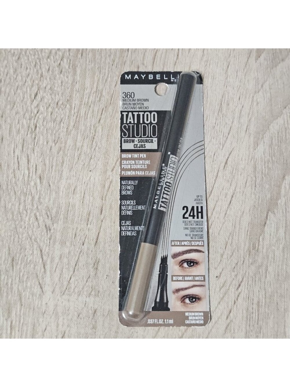 Maybelline Color: # 360 New York Tattoo Studio Brow Tint Pen Medium Brown 24-Hr